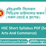 HSC Short Syllabus 2024 PDF