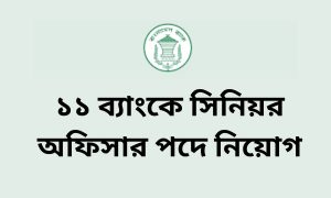 ১১ ব্যাংকে সিনিয়র অফিসার পদে নিয়োগ